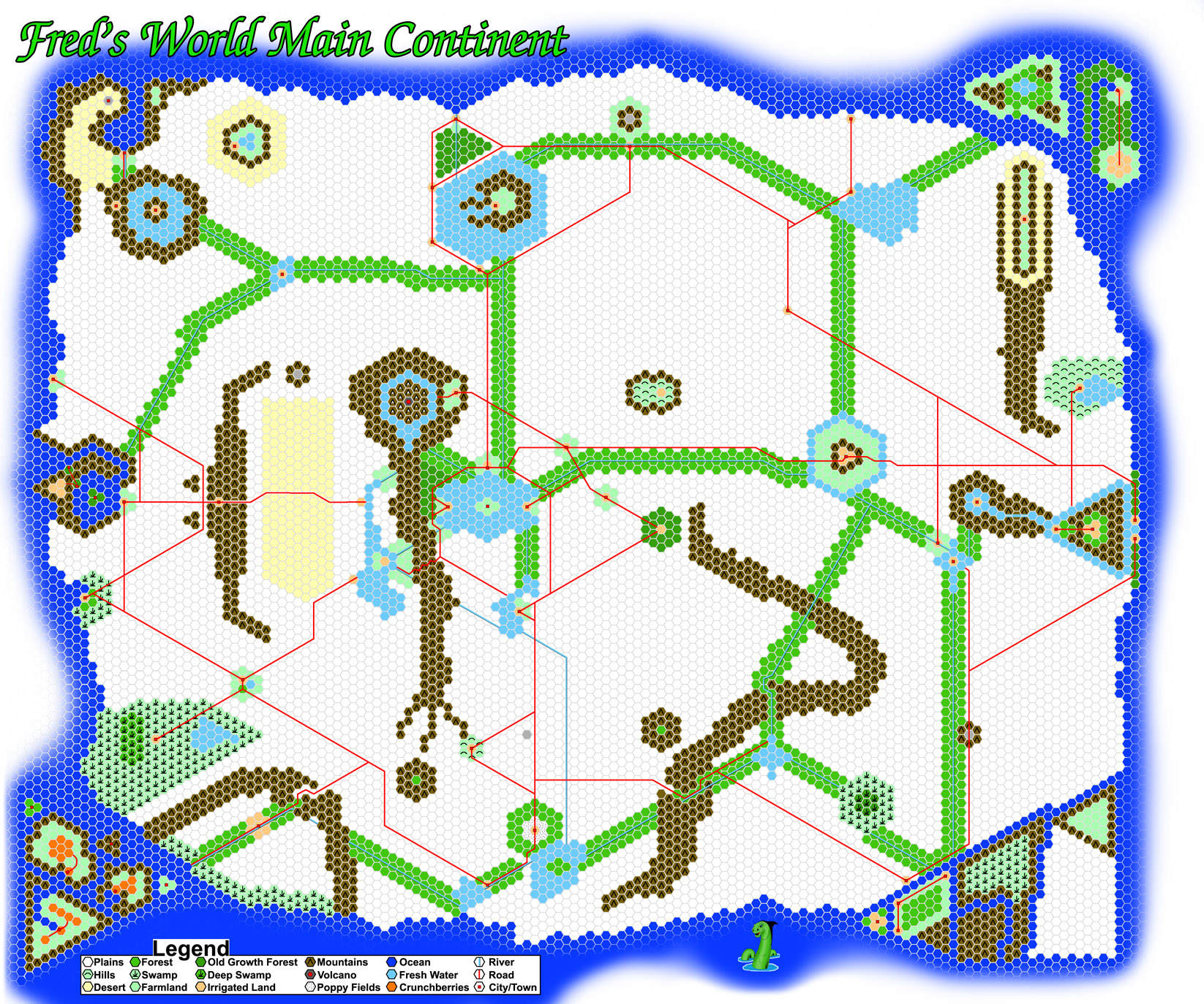 Freds World Main Map